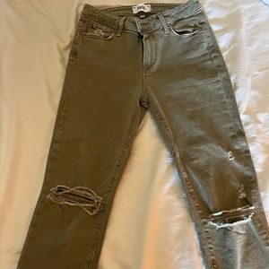 Paige Army Green Jeans - Size 26